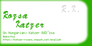 rozsa katzer business card
